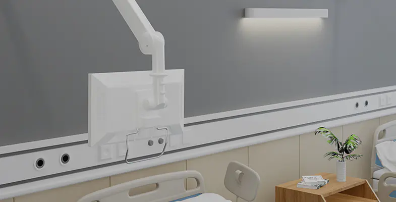 Hoe het ergonomische ontwerp van een aan de muur gemonteerde medische monitorarm het welzijn van het personeel verbetert