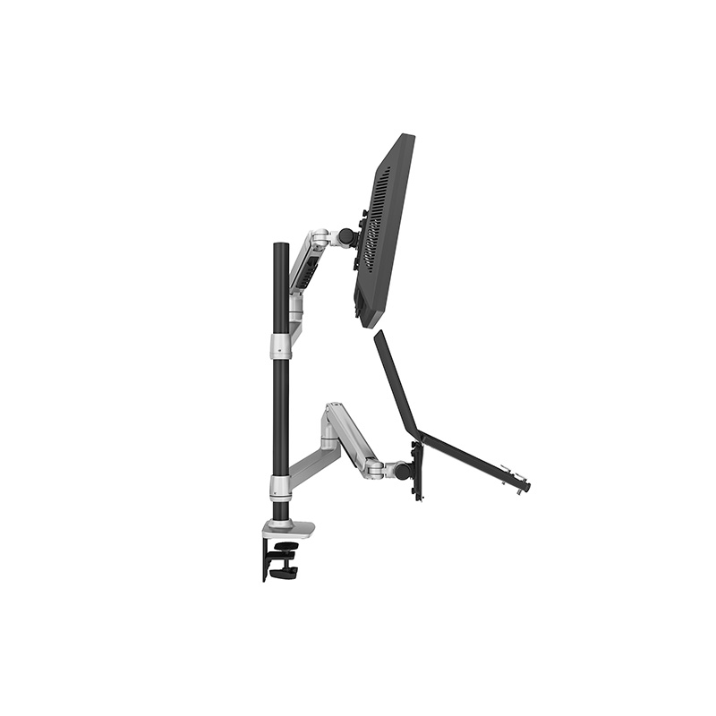 Klembeugel mechanische veer dual monitor arm